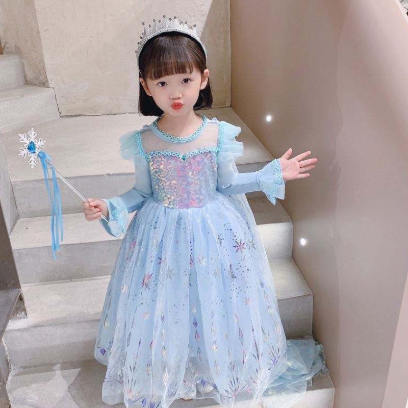 Baige en gros robe de bal fête princesse robe halloween children anniversaire cosplay costume long manche