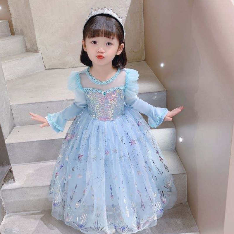 Baige en gros robe de bal fête princesse robe halloween children anniversaire cosplay costume long manche