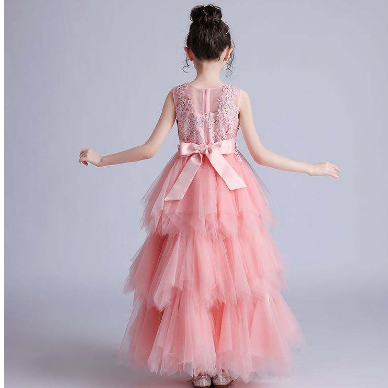 Baige en gros de luxe blanc puffy filles fête de mariage robe de bal de bal robe de fête d'anniversaire formel lp-2180