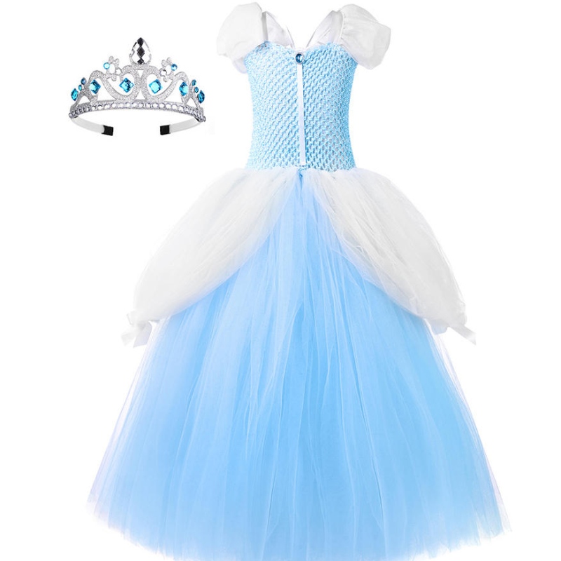 Girls Princess Dress Fancy Costume Role Play Ball Robe Halloween Party Up Up