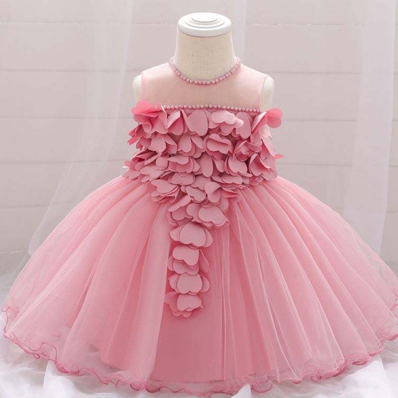 Nouveau design Enfants vêtements enfants Design design fleur bébé fille robe d'anniversaire l1932xz