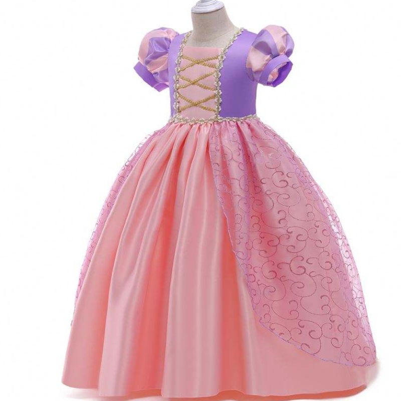 Baige New Kids Halloween Costumes Girl Purple Rapunzel Sofia Snow Queen Cosplay Princess Robe