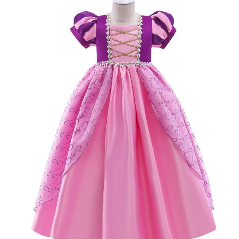 Baige New Kids Halloween Costumes Girl Purple Rapunzel Sofia Snow Queen Cosplay Princess Robe