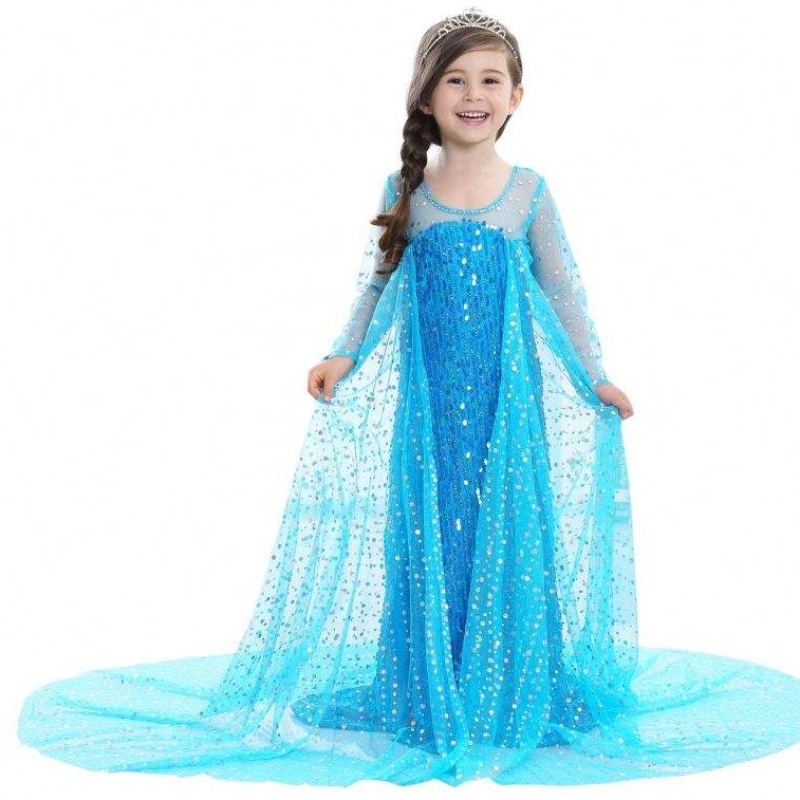 Robe de haute qualité TV&movie Freze Elsa Costume Birthday Fête Costume Costume Anna White Children Robes Girl Party