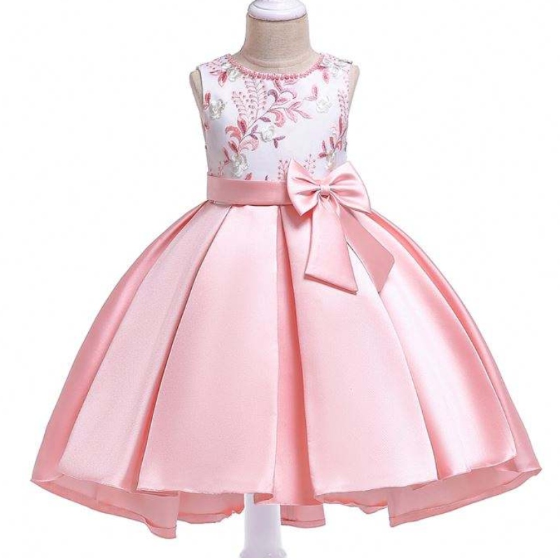 Robe d'enfants en gros en dentelle élégante en dentelle de haute qualité Fête pour enfants G Portez des robes de soirée florales T5087