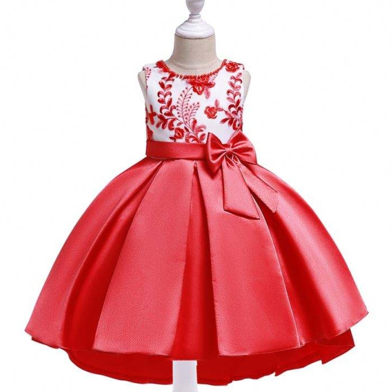 Robe d'enfants en gros en dentelle élégante en dentelle de haute qualité Fête pour enfants G Portez des robes de soirée florales T5087