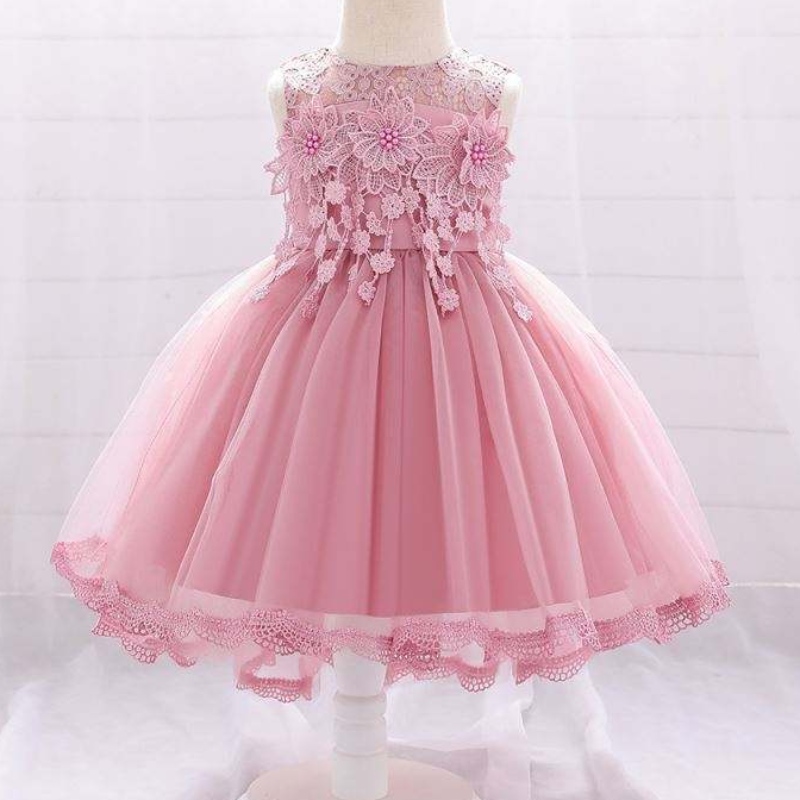 Baige Girls en gros des filles portent des vêtements pour enfantsnouvelle robe arrière design bébé robe de fête T1938XZ