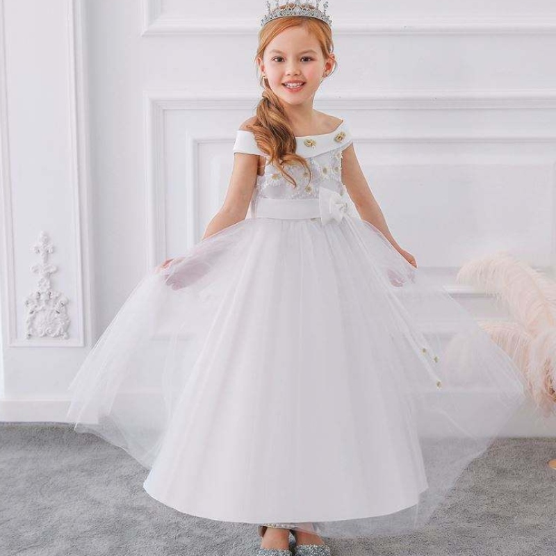 Kids Flower Girls Party Portez des robes d'anniversaire pour fille bébé maxi robes de bal enfants