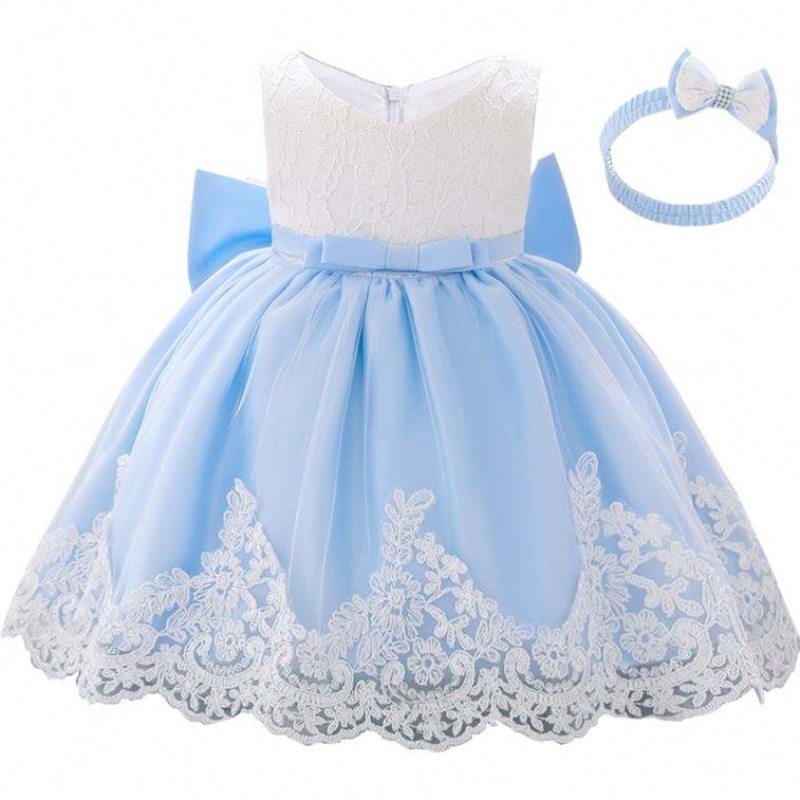 Baige 3-24 mois pour enfants pour enfants en dentelle Fleur Fleur First Birthday Party Robe avec bandeau gratuit