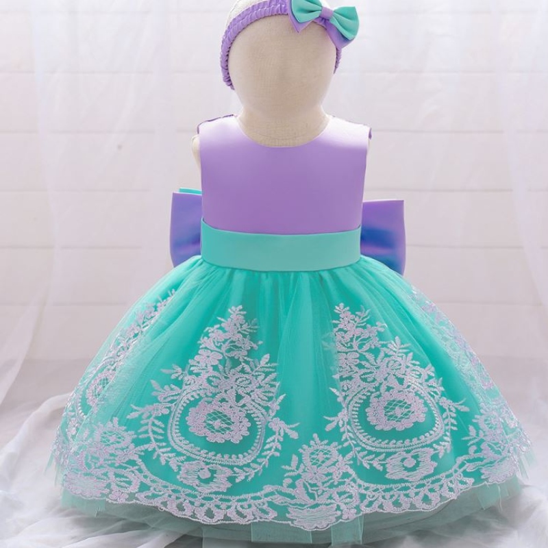 Baige 2021 Nouveau design bébé pourpre infantile fleuris fille \\ 'robes florales kids premier communion Robe de fête d'anniversaire