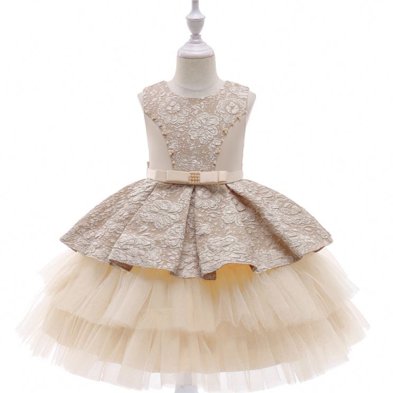 Baige princesse fleur fille robe anniversaire congageant robe fête fille d'été girls girls vêtements robes 3-10 ans