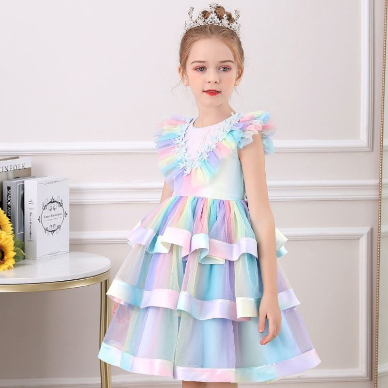 Baigenew mannequin vestiges pour enfants beaux fleurs fille robe de fête