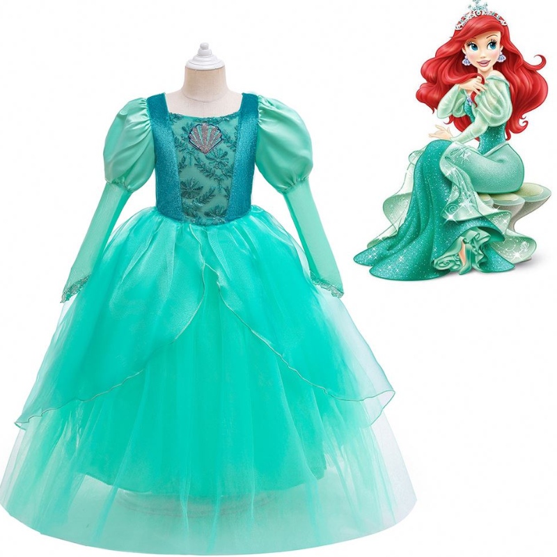 Baige Kids Girl Mermaid Ariel Princess Robe pour enfants Baby Girl Halloween Costume Robe de Noël