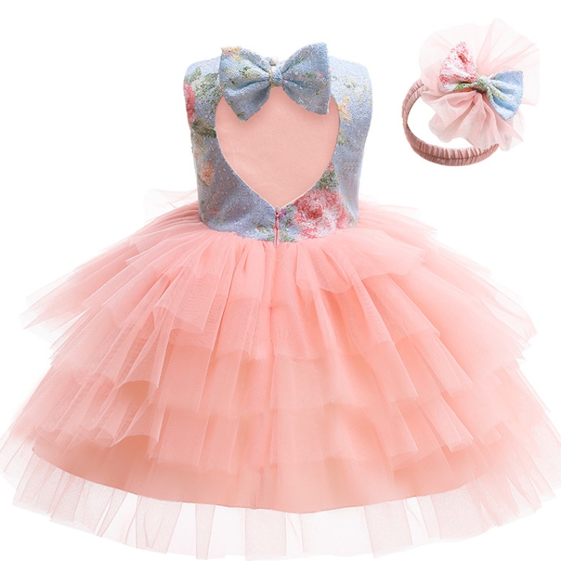 Été bébé fille doux style dentelle en dentelle de fleur robe d'anniversaire en jupe tutu jupe de mode fête bébé robe