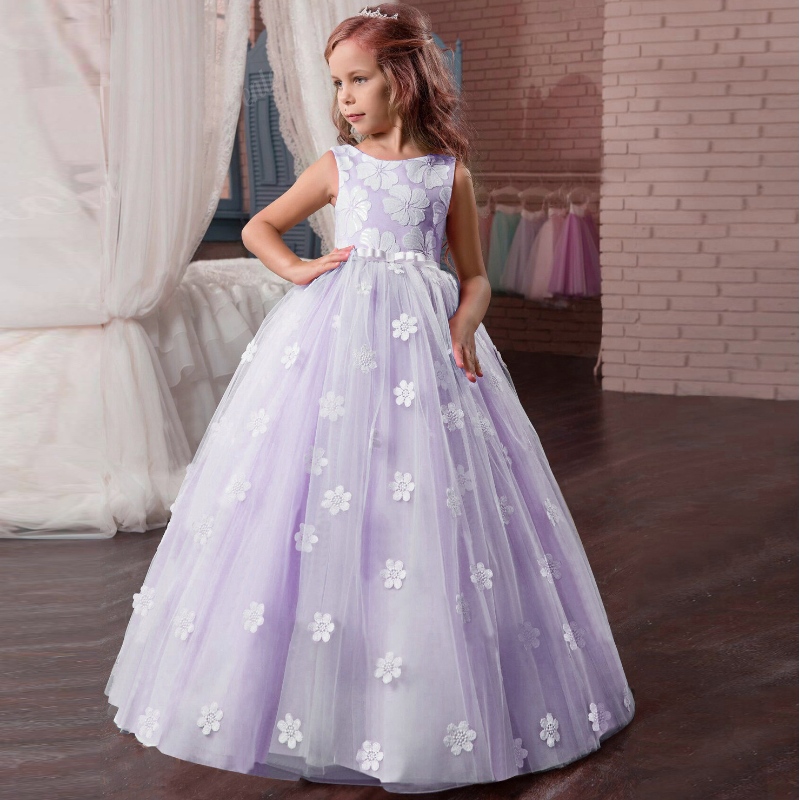 Robe de fête d'anniversaire de Noël Robe de mariage robes enfants formels pour filles vêtements adolescents 6 14 ans