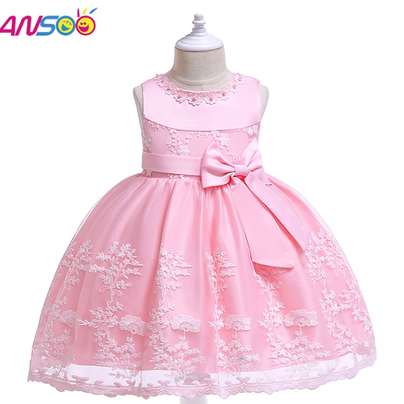 ANSOO Princess Flower Girl Robe Summer Tutu Wedding Birthday Party Kids Robes pour filles