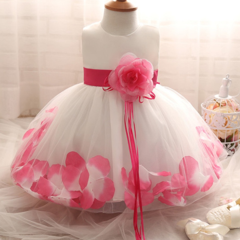 Robe de fille de fleur pour mariage bébé fille 1 à 10 ans Robes