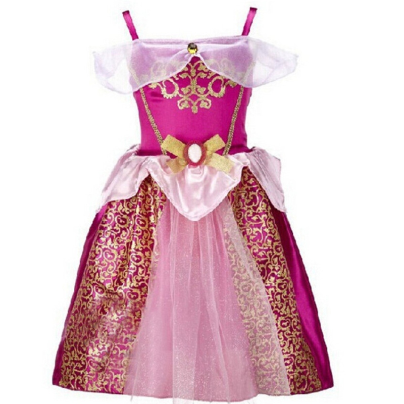 Robe de mode chaude d'été Robe de princesse des enfants sans manches pour la fête à thème