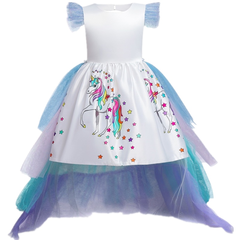 Robe de licorne pour filles fête de mariage robe de bal enfants bébé anniversaire princesse robe