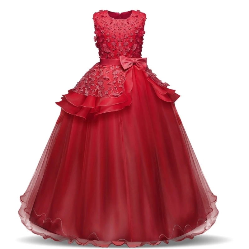 Baby Girl Pageant Robes formelles Fête d'été Portez des filles d'anniversaire de filles adolescentes 8 14t robe de boutique de robe de baptême Robe tutu