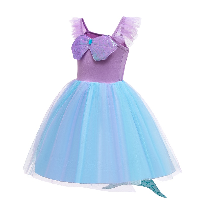 Robe de princesse pour les bébés filles fantaisie petite sirène cosplay costume pour enfants pour enfants