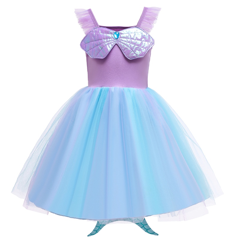 Robe de princesse pour les bébés filles fantaisie petite sirène cosplay costume pour enfants pour enfants