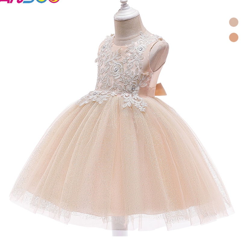 ANSSO Factory Sale Direct Kids Vêtements Daily Tutu Robe avec arche