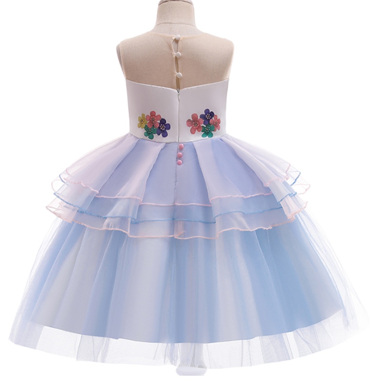 ANSOO Kid Toddler Girl Ball Ball Party Cosplay Costume Costume Rainbow Unicorn Fluffy Exered Tulle Tutu Robe pour fille