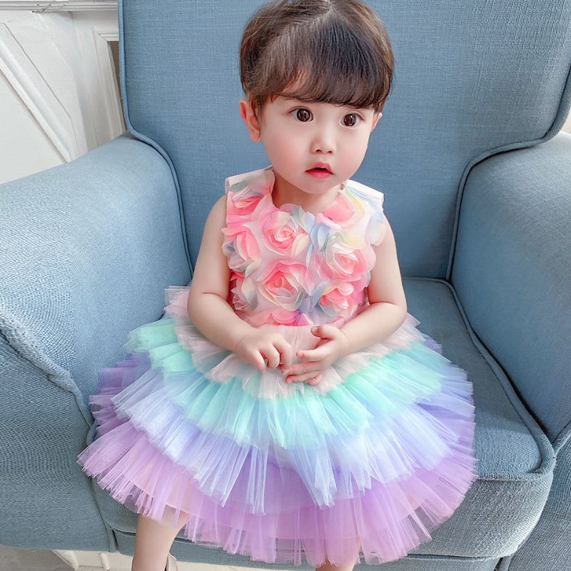 Bébé fille princesse robe baptême robe de fête pour enfants robe tutu en dentelle