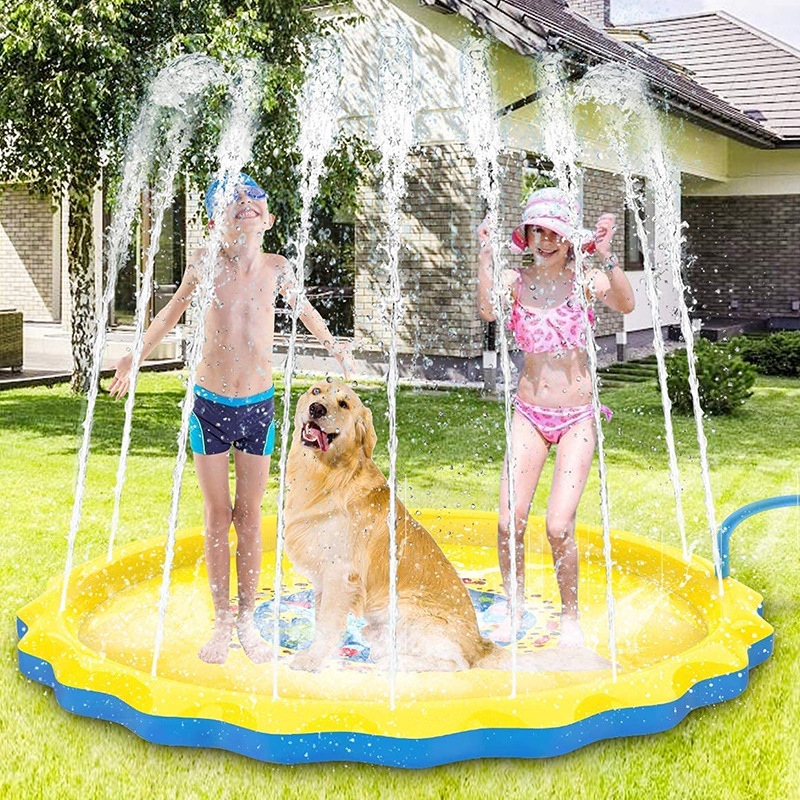 Sprinkler gonflable mat Pet Kids Splash Pad