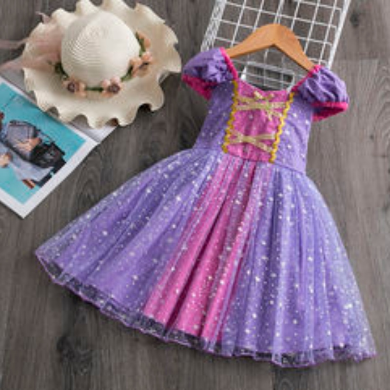 Girls Sophia Rapunzel Princess Robe Duffy Purple Robe Children \\'s Costumes