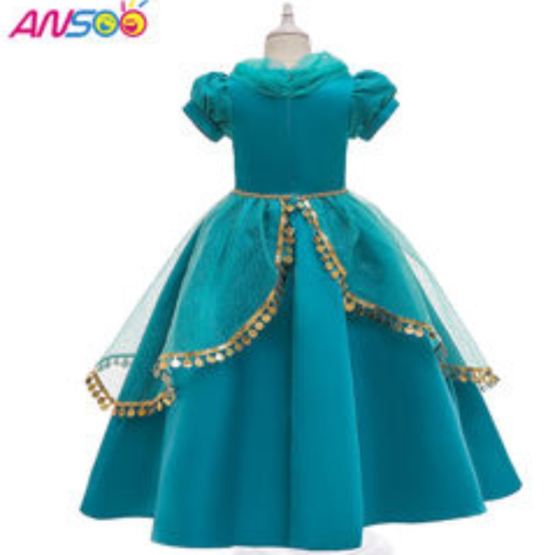 ANSOO Fancy Kids Habille Nouvelle Arrivée en dentelle Performance Girl Modèles étoiles beaux enfants Baby First Birthday Persian Princess Robe