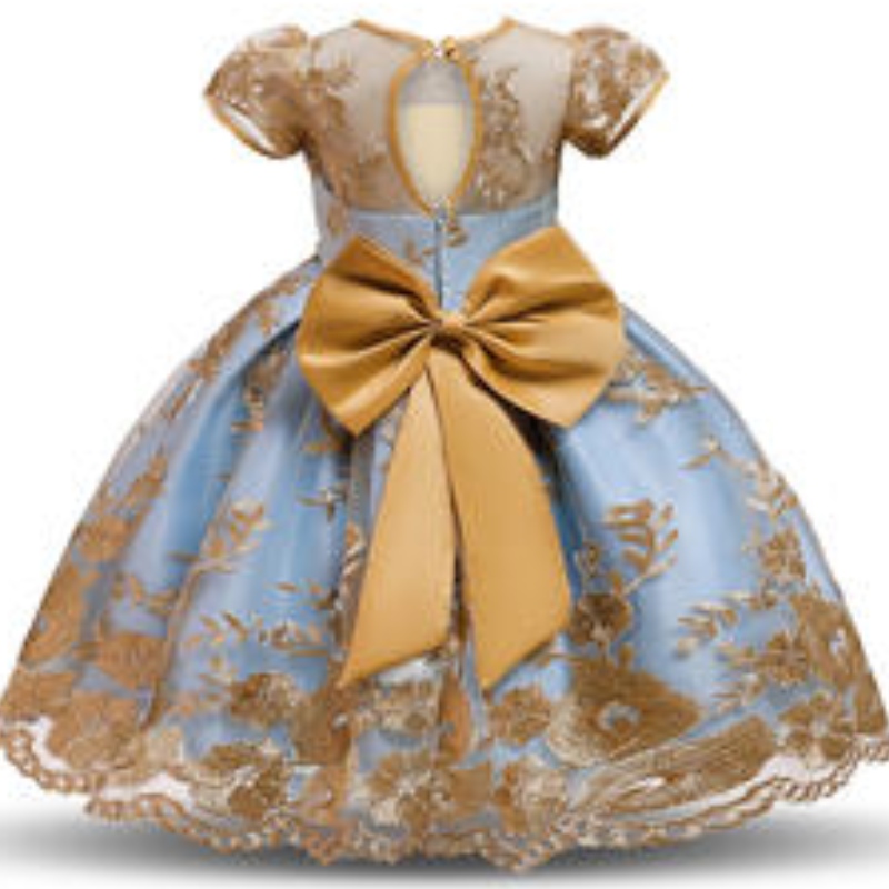 Robe de princesse d'été petite robe de fête de fleur de fleur de style occidental robe de mariée