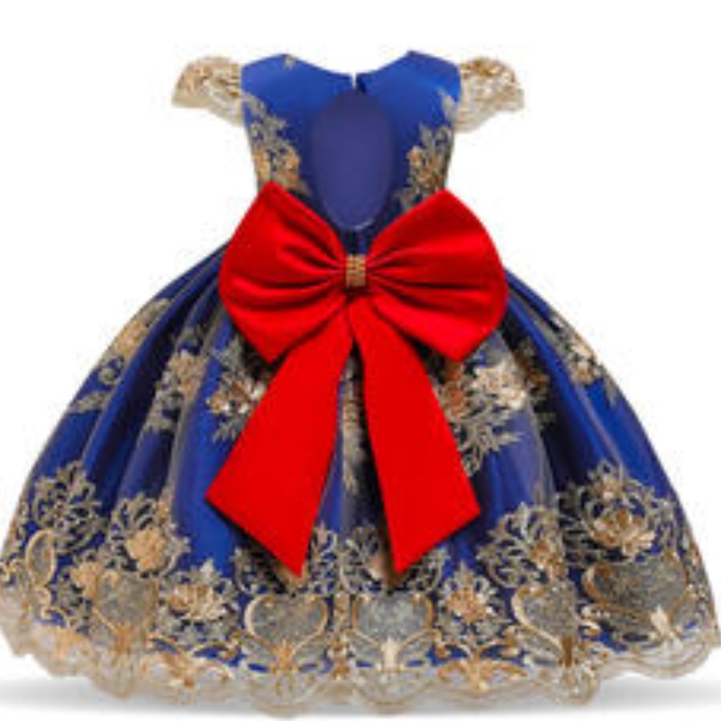 Usine approvisionnement des enfants vêtements de Noël fille d'anniversaire de fête d'anniversaire dentelle de dentelle princesse fille de mariage robe formelle