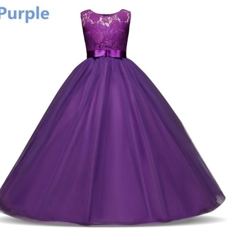 Adolescents filles robe princesse pour enfants fête de mariage demoiselle d'honneur en dentelle rouge robe enfant anniversaire soirée concours de balle de balle 14 ans