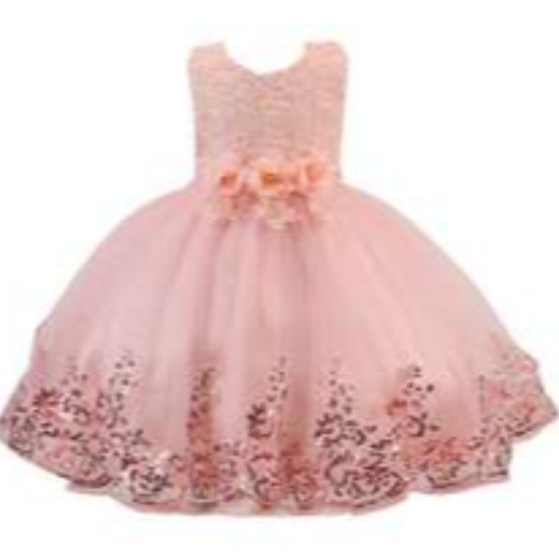 Robe de bal de fête en gros de la fête des enfants fleurs fleurs bébé fille robes de mariée pour gamin