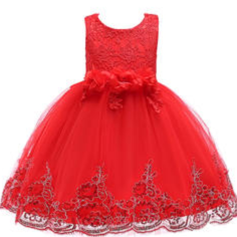 Bébé fille fleur paille-bobe princesse robe de fête de fête de fête infantile