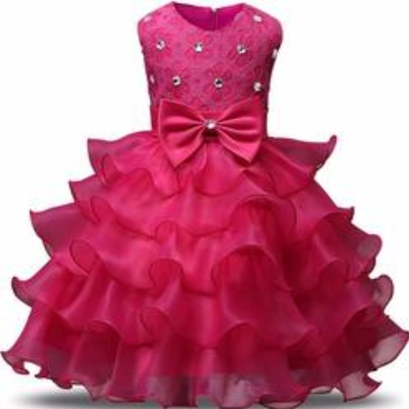 Robes de bébé filles pour enfants robes de fête de Noël pour les enfants Premier Noël cadeau de fille vêtements sans manches