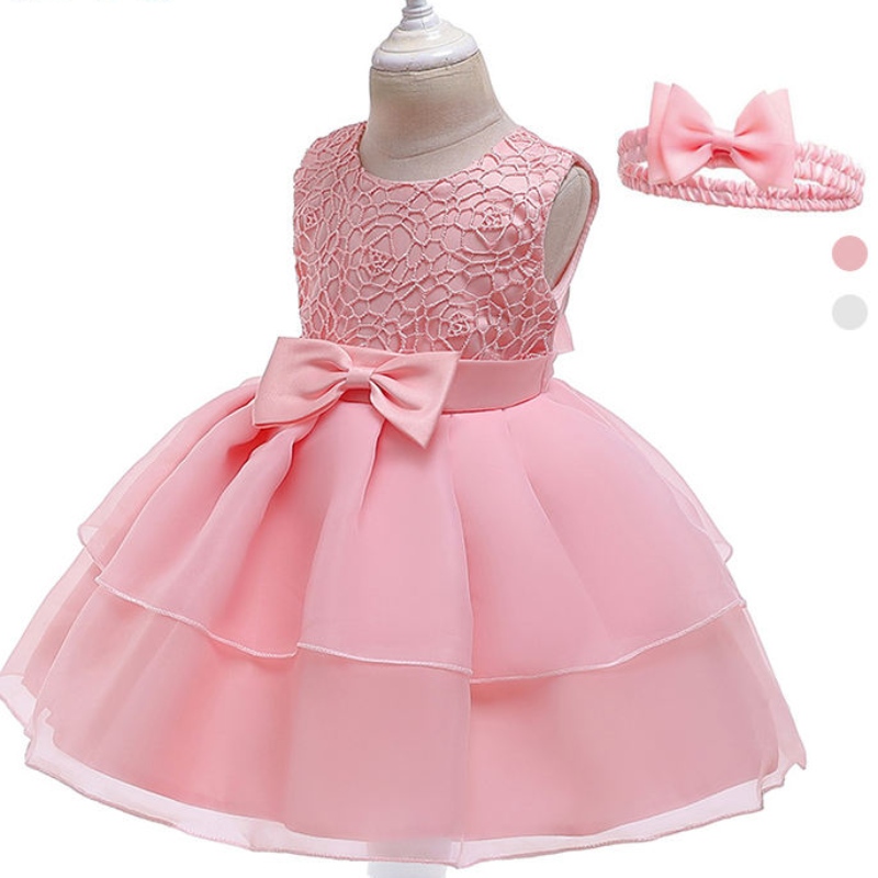 Robe de mariée ANSOO Girl For Kids Lovely Birthday Party Summer Tutu Robes roses pour les filles 2-12 ans sans manches