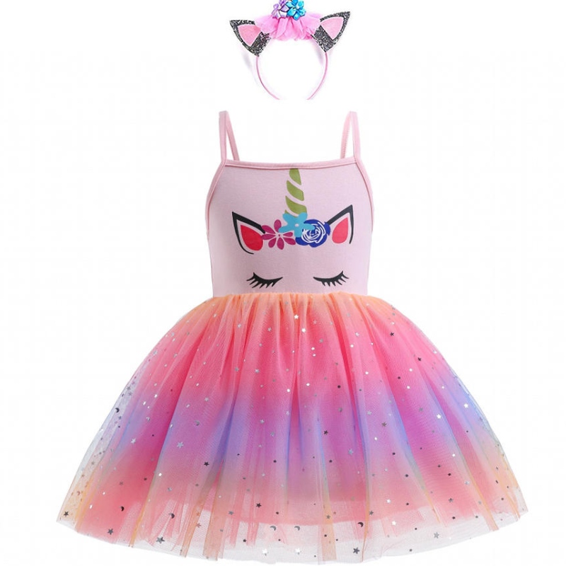 2022 New Girl Unicorn Robes Girls Tutu Princess Party Robes Birthday Party Cosplay Costume