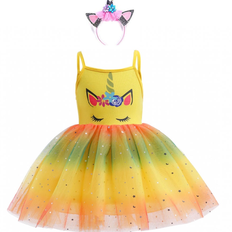 2022 New Girl Unicorn Robes Girls Tutu Princess Party Robes Birthday Party Cosplay Costume