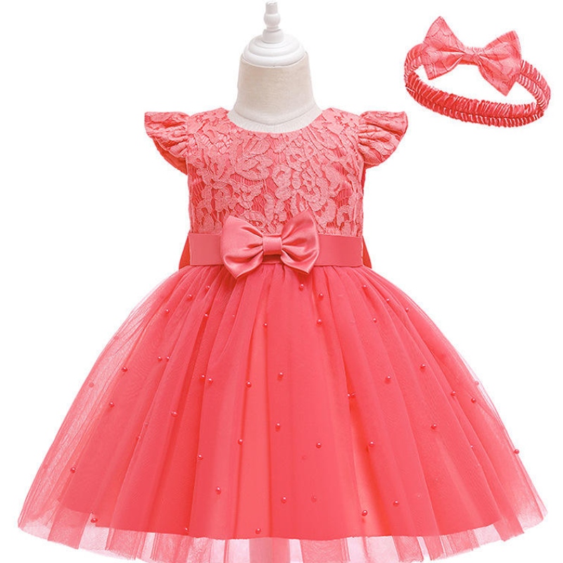 Robe de mariée fille de style européen pour les enfants belles robes de tutu de fête d'anniversaire pour filles 2-12 ans sans manches