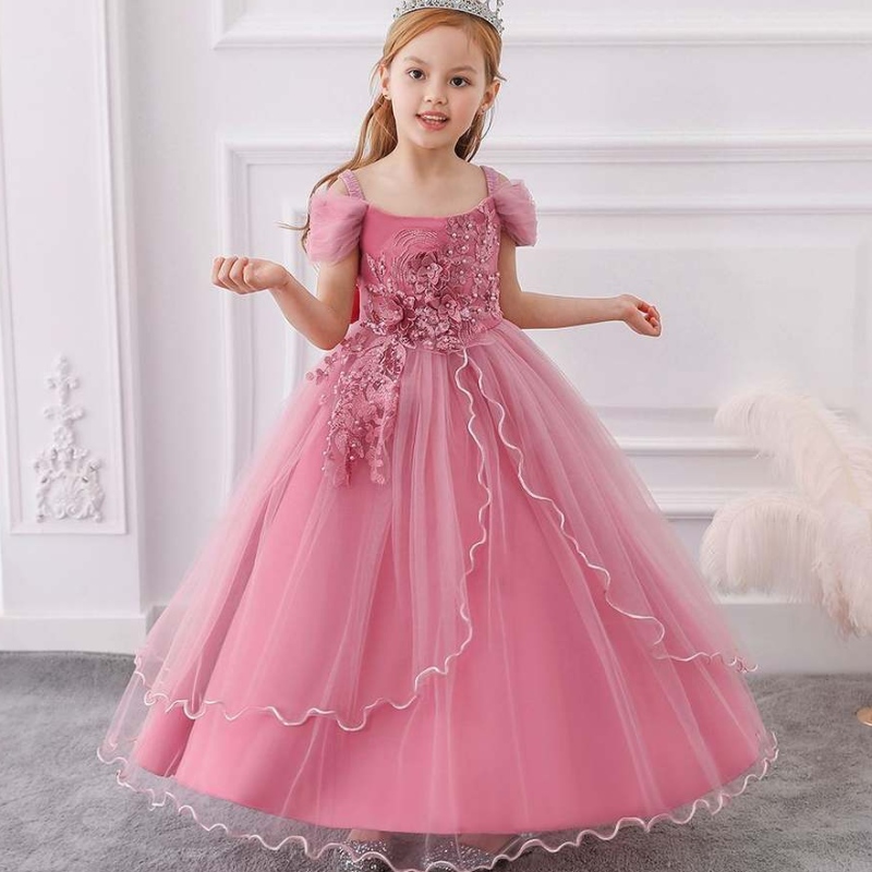 Baige Elegant Kids Long Dress Girls Childre