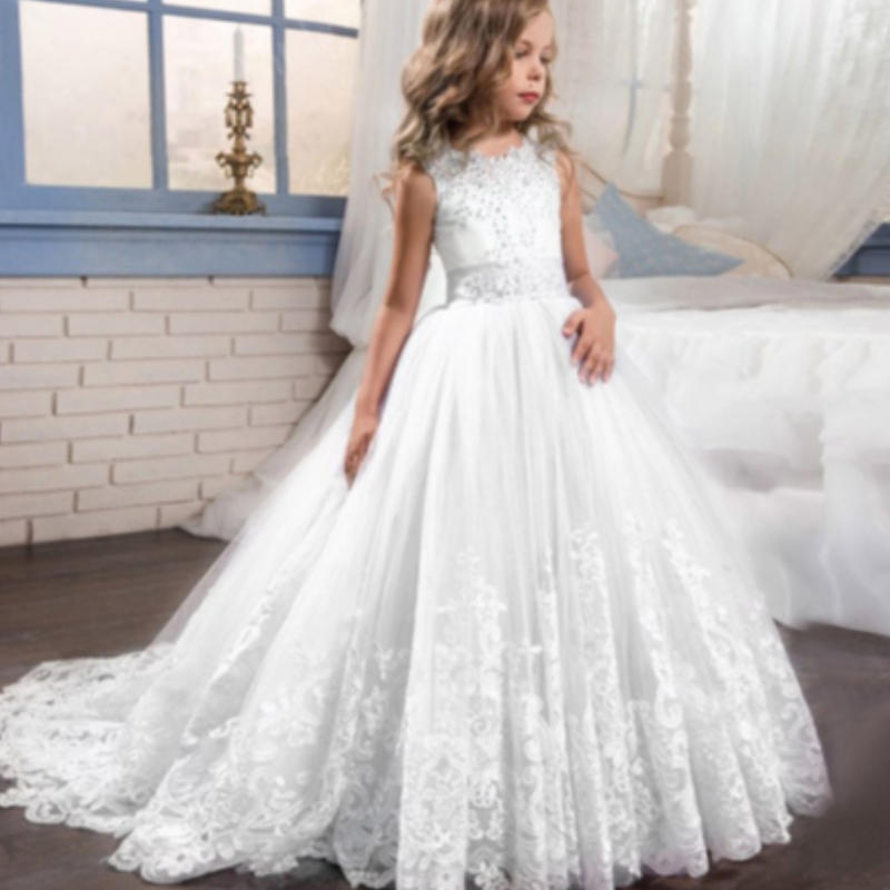 Baigeluxury Design Wholesale Kids Wedding Event Ball Ball Ball Fancy Prom Prom Frock Girl Party Robe LP-231