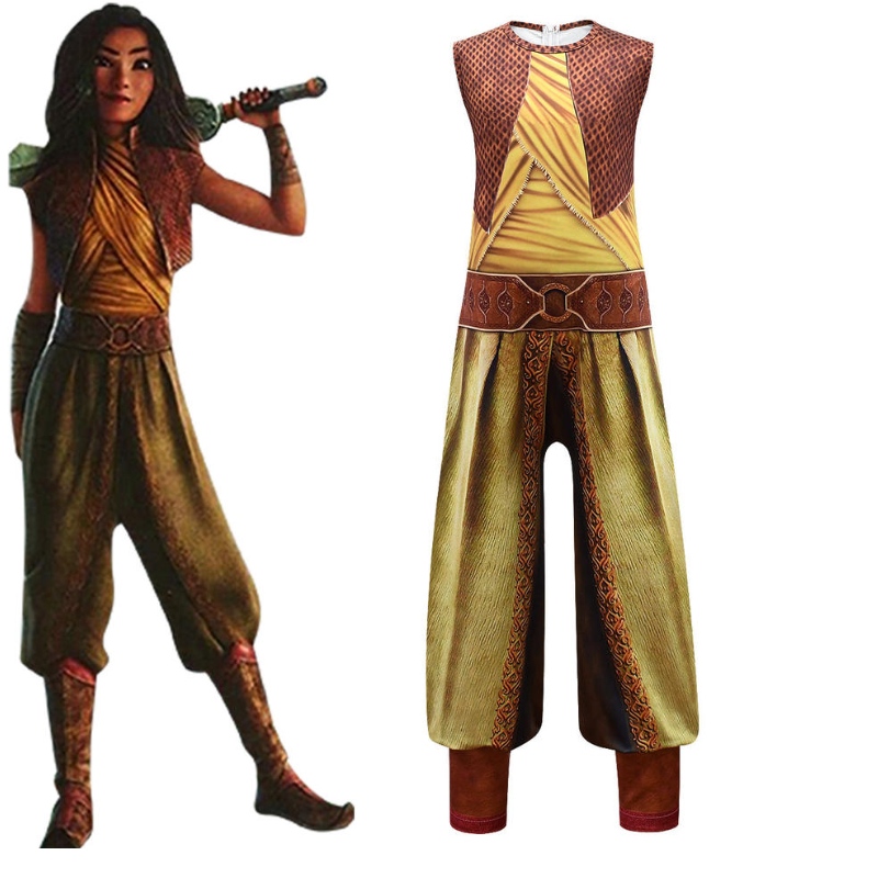 Raya and the Last Dragon Costume for Girls and Adult Halloween Carnival Clothing Kids Cosplay Party Raya Dress Up