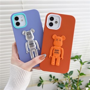 Lenouveau produit convient à l\'Apple iPhone13pro Explosive Bear Phone Phone Protective Case, et la fonction de support est anti-chute et anti-vibration du téléphone portable du téléphone mobile