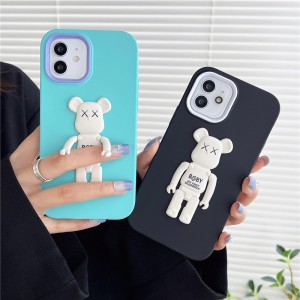 Lenouveau produit convient à l\'Apple iPhone13pro Explosive Bear Phone Phone Protective Case, et la fonction de support est anti-chute et anti-vibration du téléphone portable du téléphone mobile