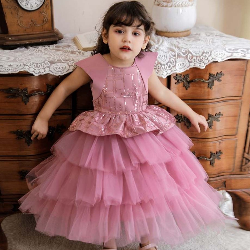 Baigenouveau design pour tout-petit bébé fille infantile princesse tulle tutu robe enfants robes de fête de mariage