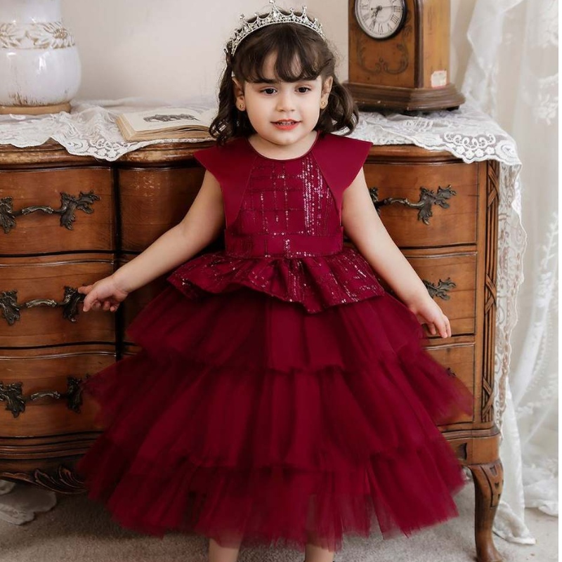 Baigenouveau design pour tout-petit bébé fille infantile princesse tulle tutu robe enfants robes de fête de mariage