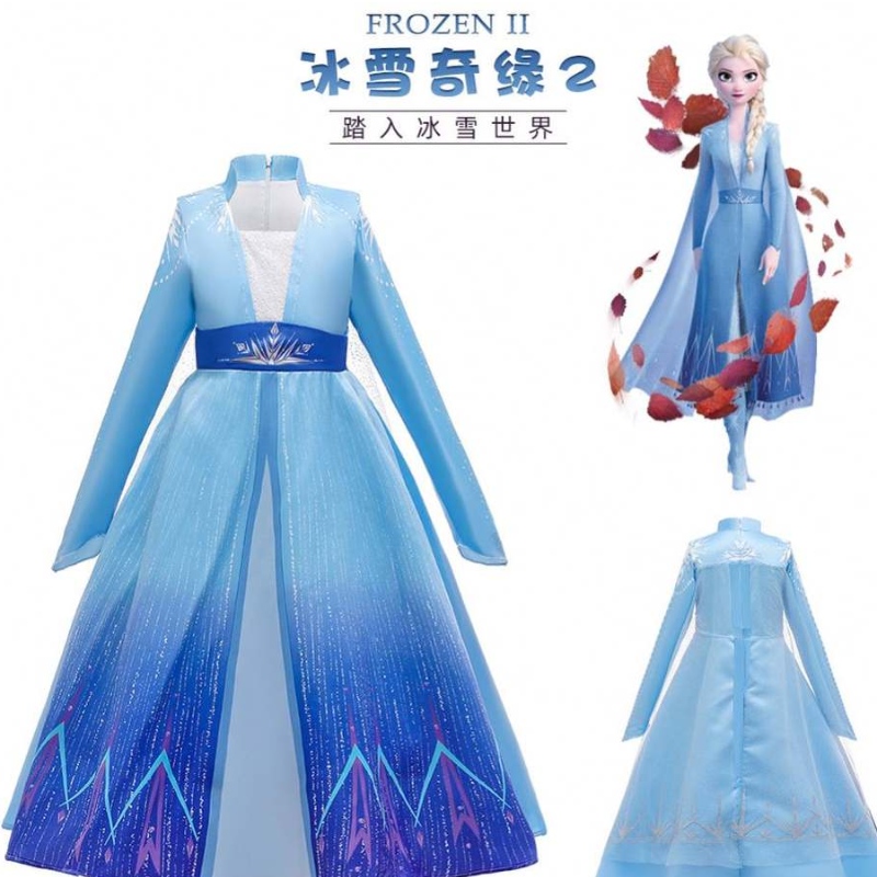 Baige Hot Sale Children Clothes Girls Elsa Costume Mabe Cosplay Girl Robe